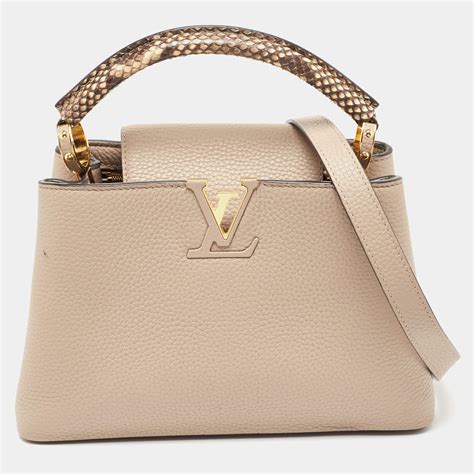 louis vuitton taurillon capucines bb galet|Capucines BB Bag .